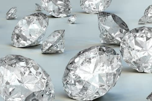 Lab diamonds pictured showing no difference from mined diamonds