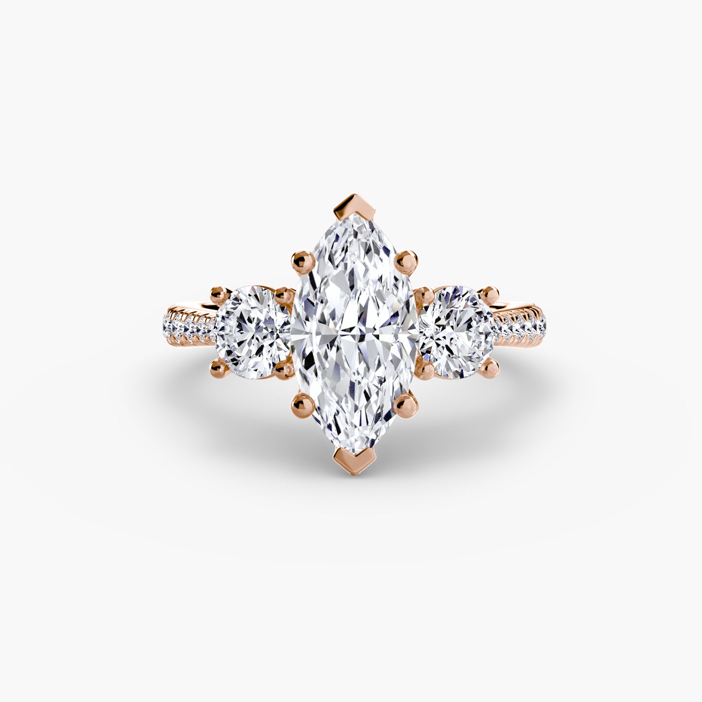 Eternelle Pavé 18K Rose Gold Ring - 1.5ct Centre Stone