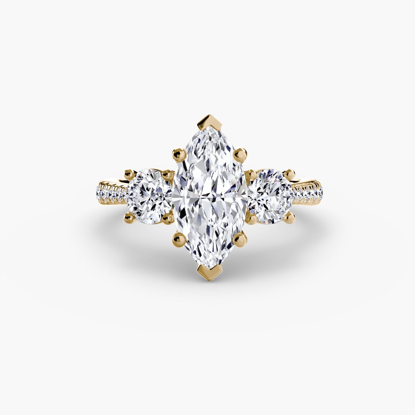 Eternelle Pavé 18K Yellow Gold Ring - 1.5ct Centre Stone