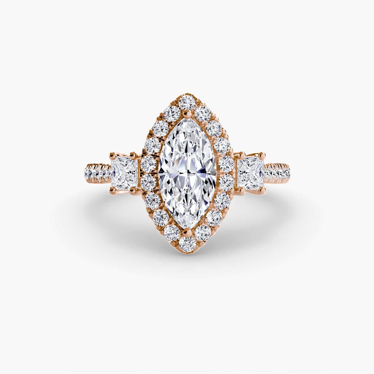 Halo of Forever II 18K Rose Gold - 1.5ct Centre Stone