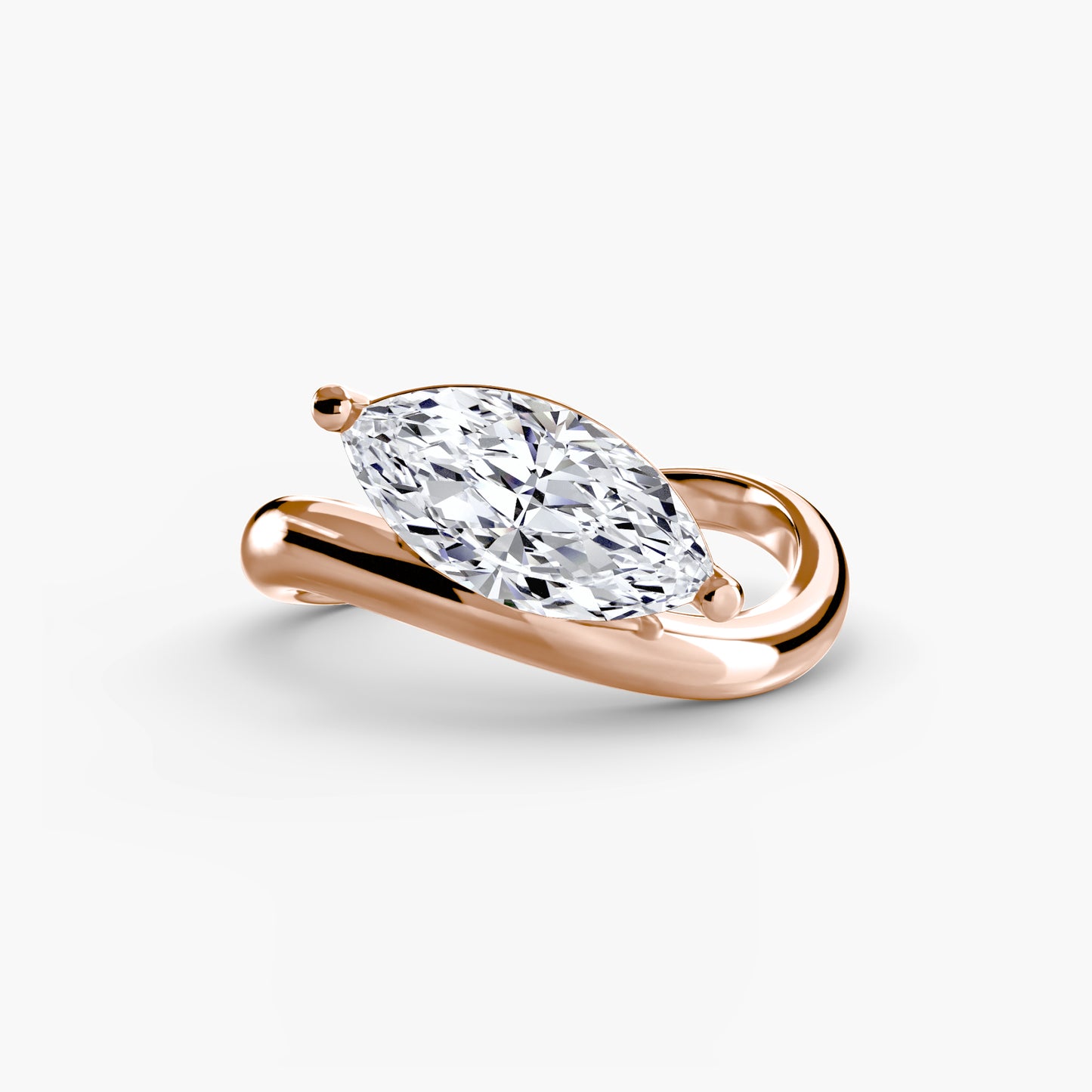 Riviera Wave Ring - 1.5ct Centre Stone