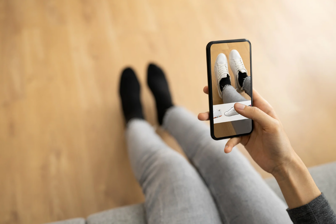 Photo of AR technology at work with try it on