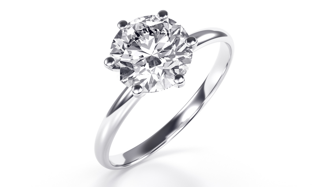 Picture of a diamond solitaire ring