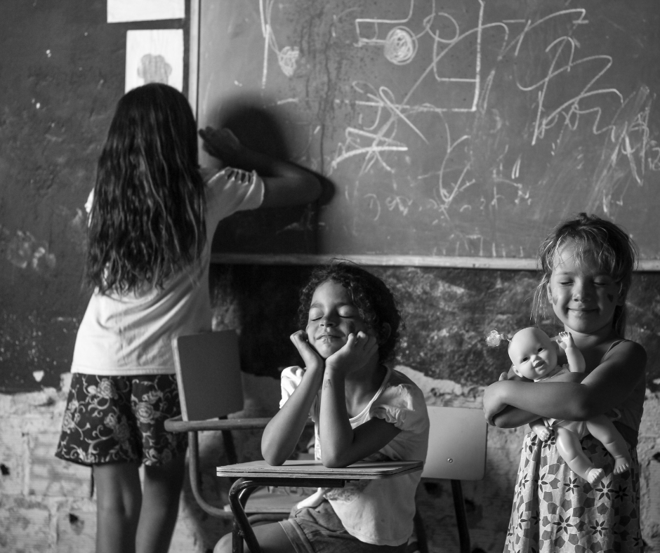 Children in Brazil attending school funded by diamonds4change