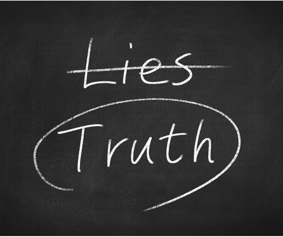 Lab diamonds, truth or lie, chalked on a board