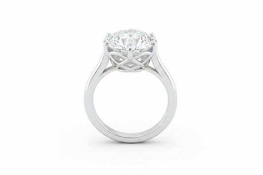 diamond ring with basket setting