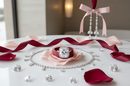 Valentines table with jewelry