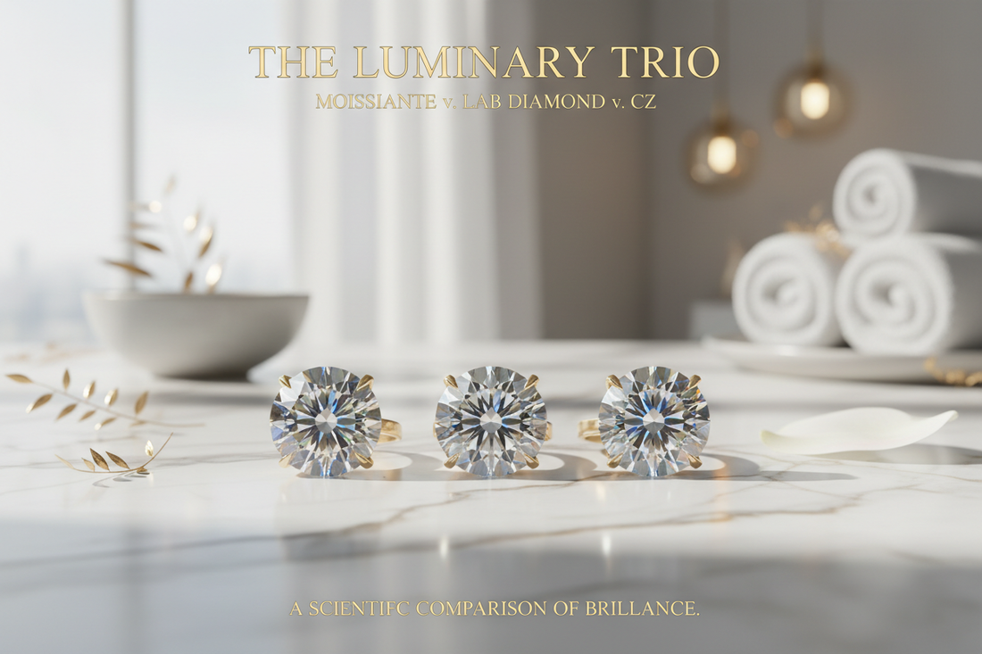 Photo Moissanite vs Lab-Grown Diamond vs Cubic Zirconia