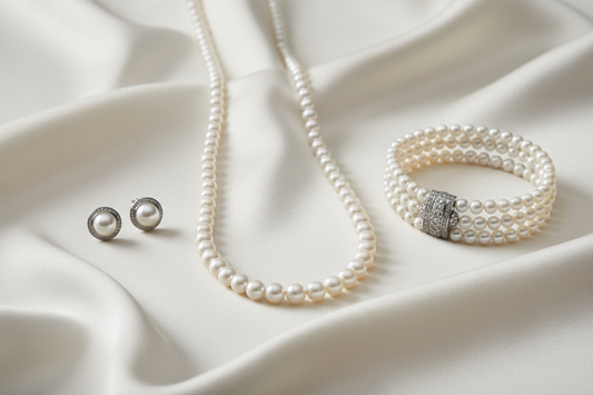 collection of pearl jewellery