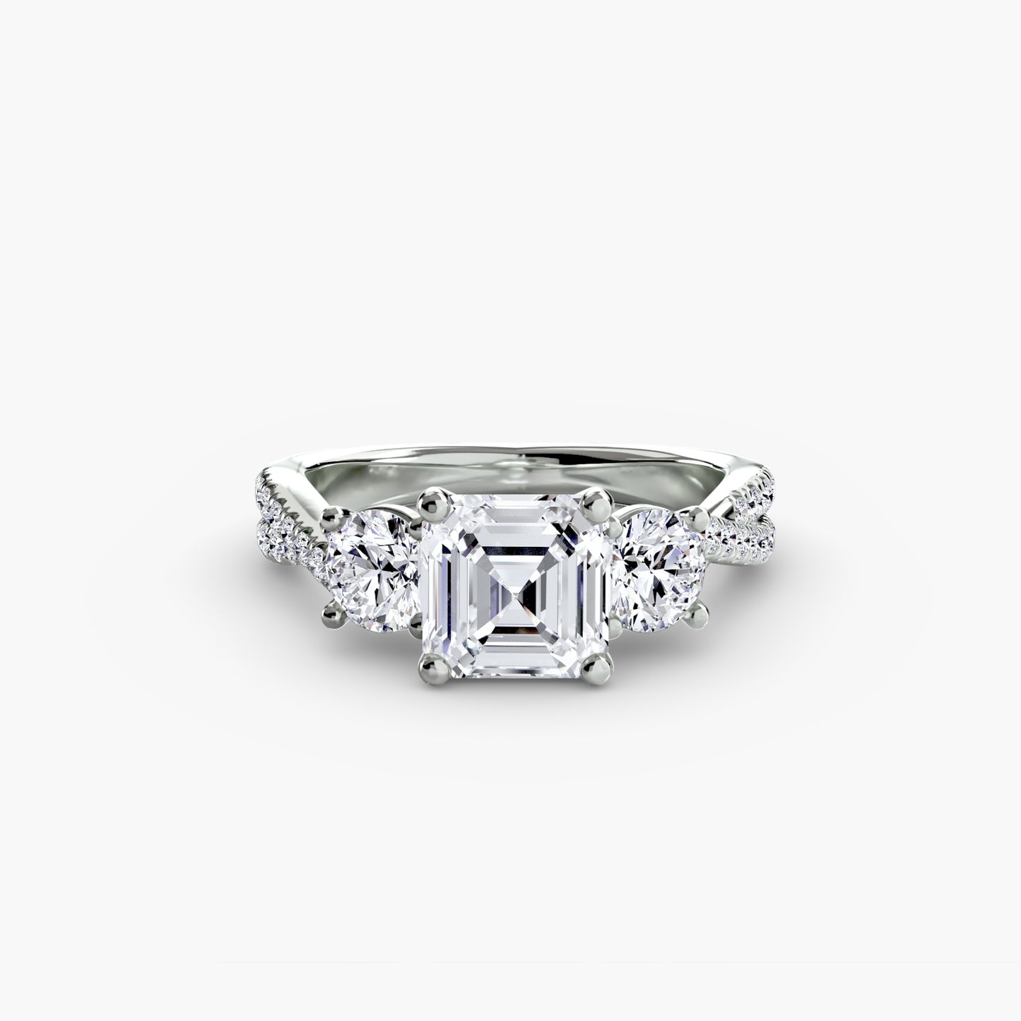 Trinity Pavé Grace I 18k White Gold Ring