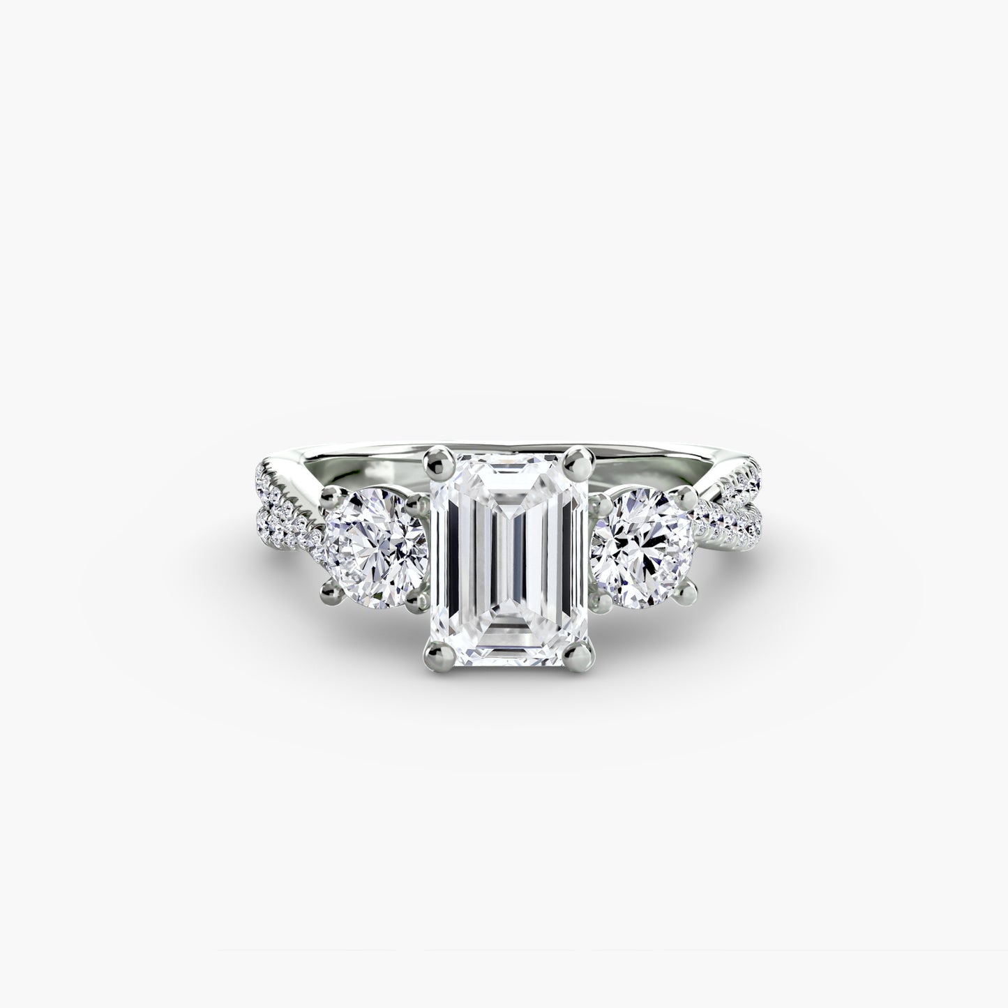 Trinity Pavé Grace I 18k White Gold Ring
