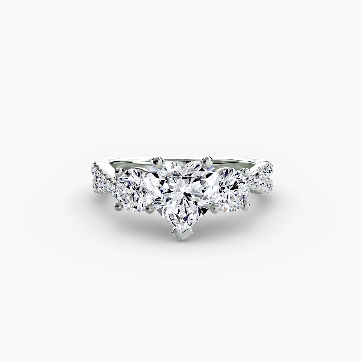 Trinity Pavé Grace I 18k White Gold Ring