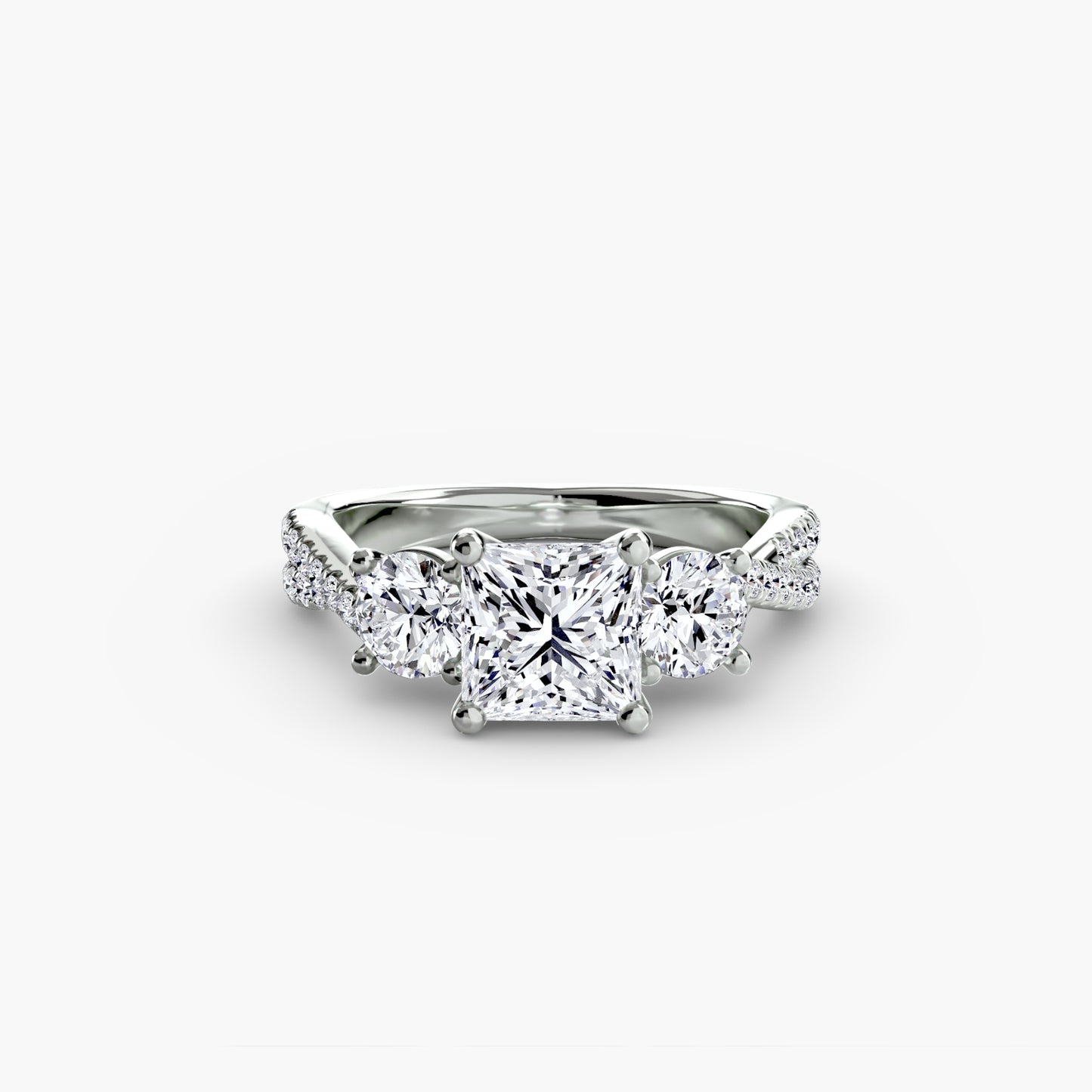 Trinity Pavé Grace I 18k White Gold Ring