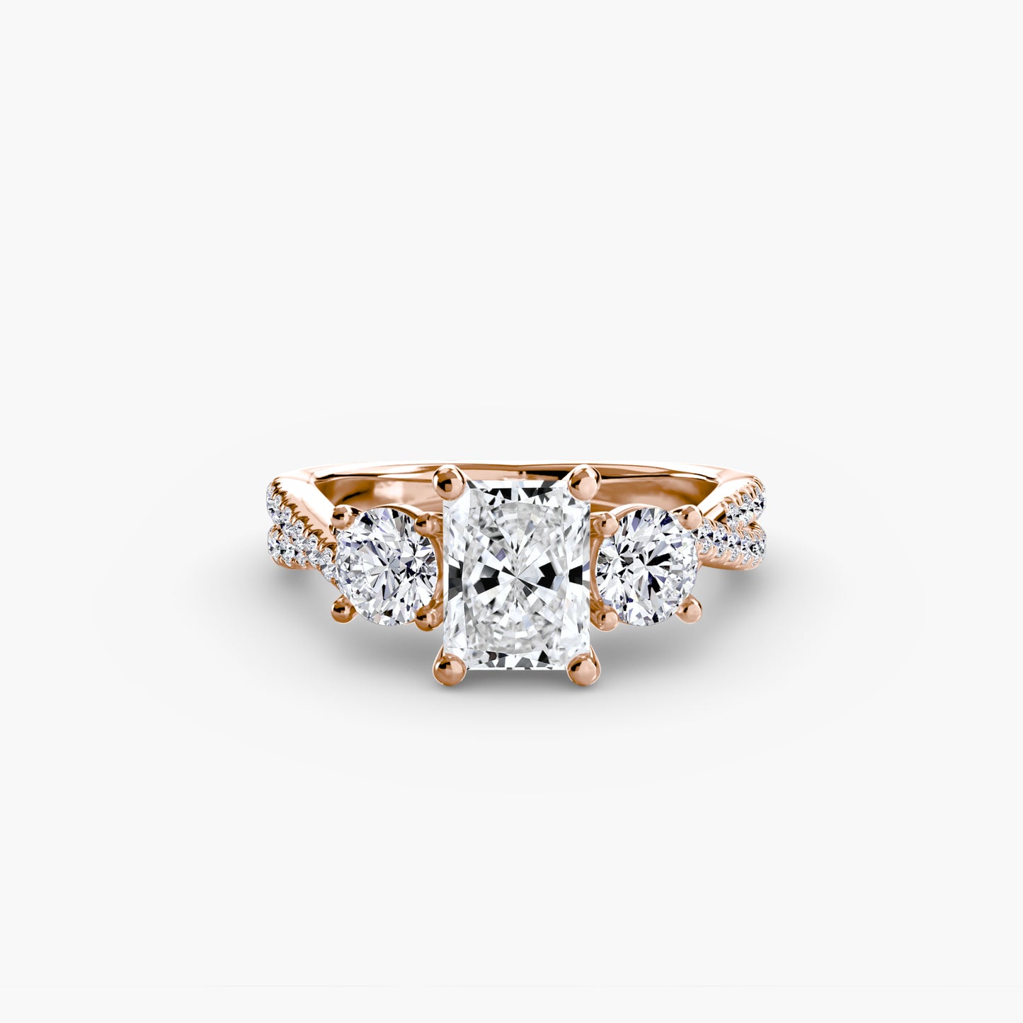 Trinity Pavé Grace I 18k Rose Gold Ring