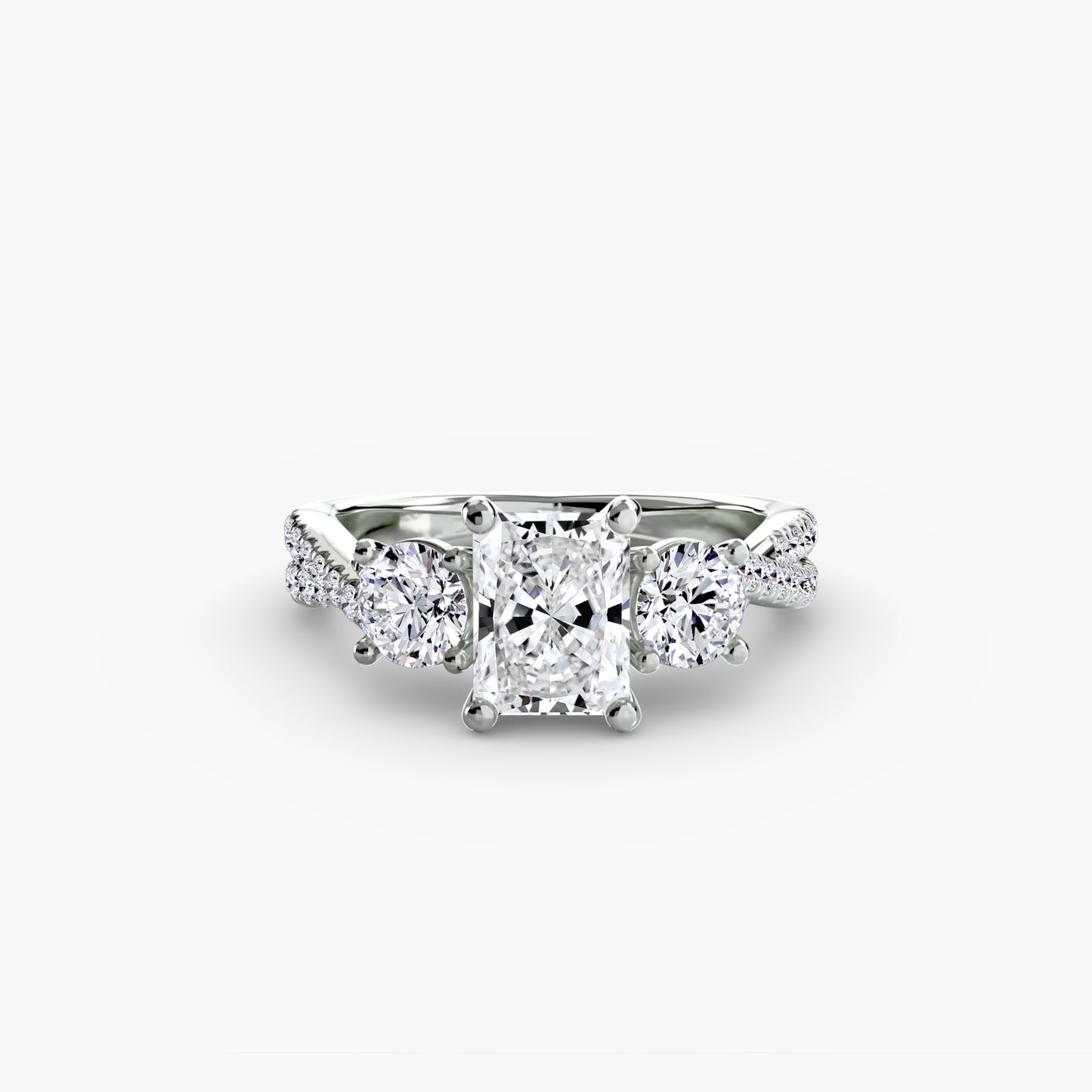Trinity Pavé Grace I 18k White Gold Ring