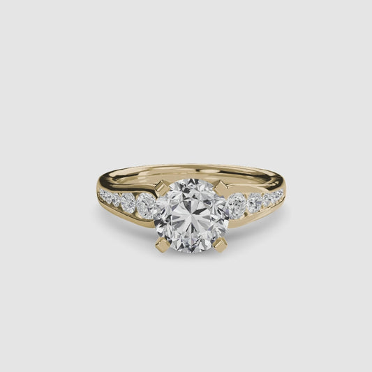 Pavé Promise II 18K Yellow Gold Ring - 1.5ct Centre Stone