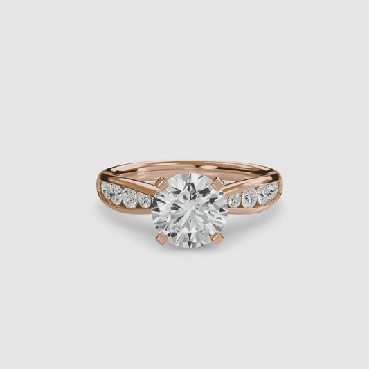 Pavé Promise II 18K Rose Gold Ring - 1.5ct Centre Stone