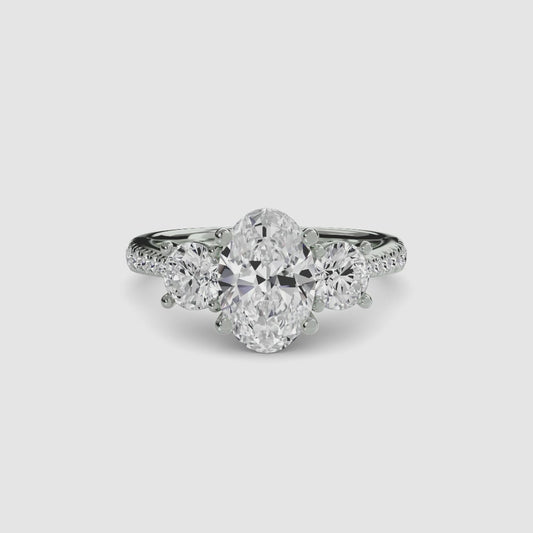 Eternelle Pavé Platinum Ring - 1.5ct Centre Stone