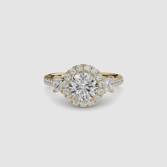 Halo of Forever II 18K Yellow Gold - 1.5ct Centre Stone
