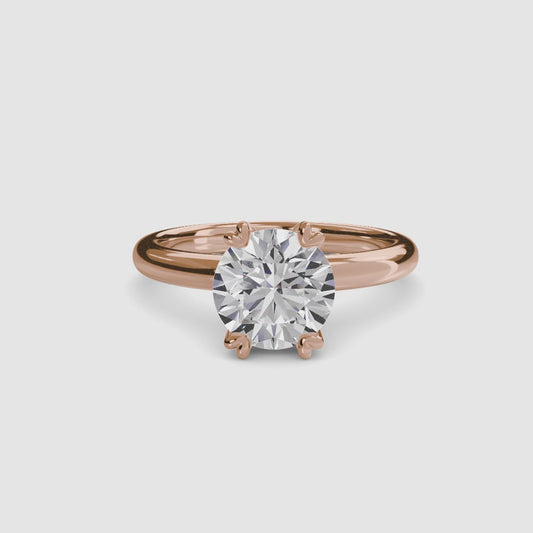 L'Étoile Solitaire 18K Rose Gold Ring - 1.5ct Centre Stone